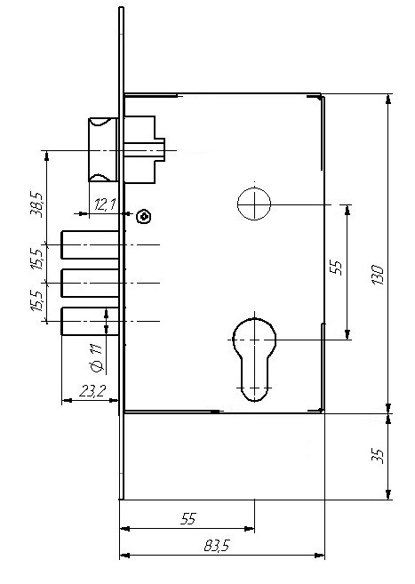 Замок Absolyute (Абсолют) врезной цилиндровый с защёлкой в комплекте с ручкой ЗВ4-3/09Р (медь), 4 кл. Замок Absolyute (Абсолют) врезной цилиндровый с защёлкой в комплекте с ручкой ЗВ4-3/09Р (медь), 4 кл.