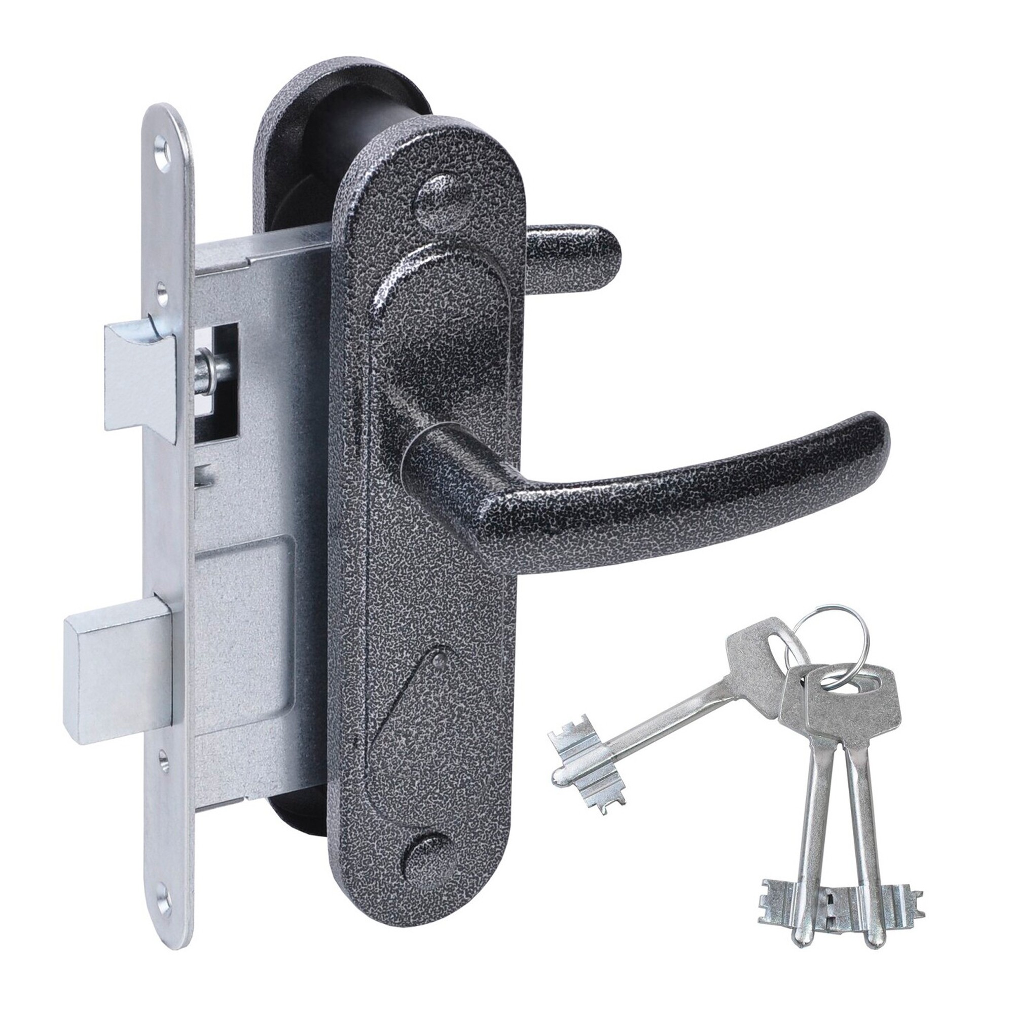 Замок Absolyute (Абсолют) врезной сувальдный с защёлкой в комплекте с ручкой ЗВ9.2-08 (серебро антик), 3 кл. Замок Absolyute (Абсолют) врезной сувальдный с защёлкой в комплекте с ручкой ЗВ9.2-08 (серебро антик), 3 кл.