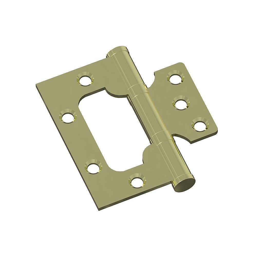 Петля без врезки стальная 2ВВ 75*63*2,5 (универс.) G Золото Петля без врезки стальная 2ВВ 75*63*2,5 (универс.) G Золото