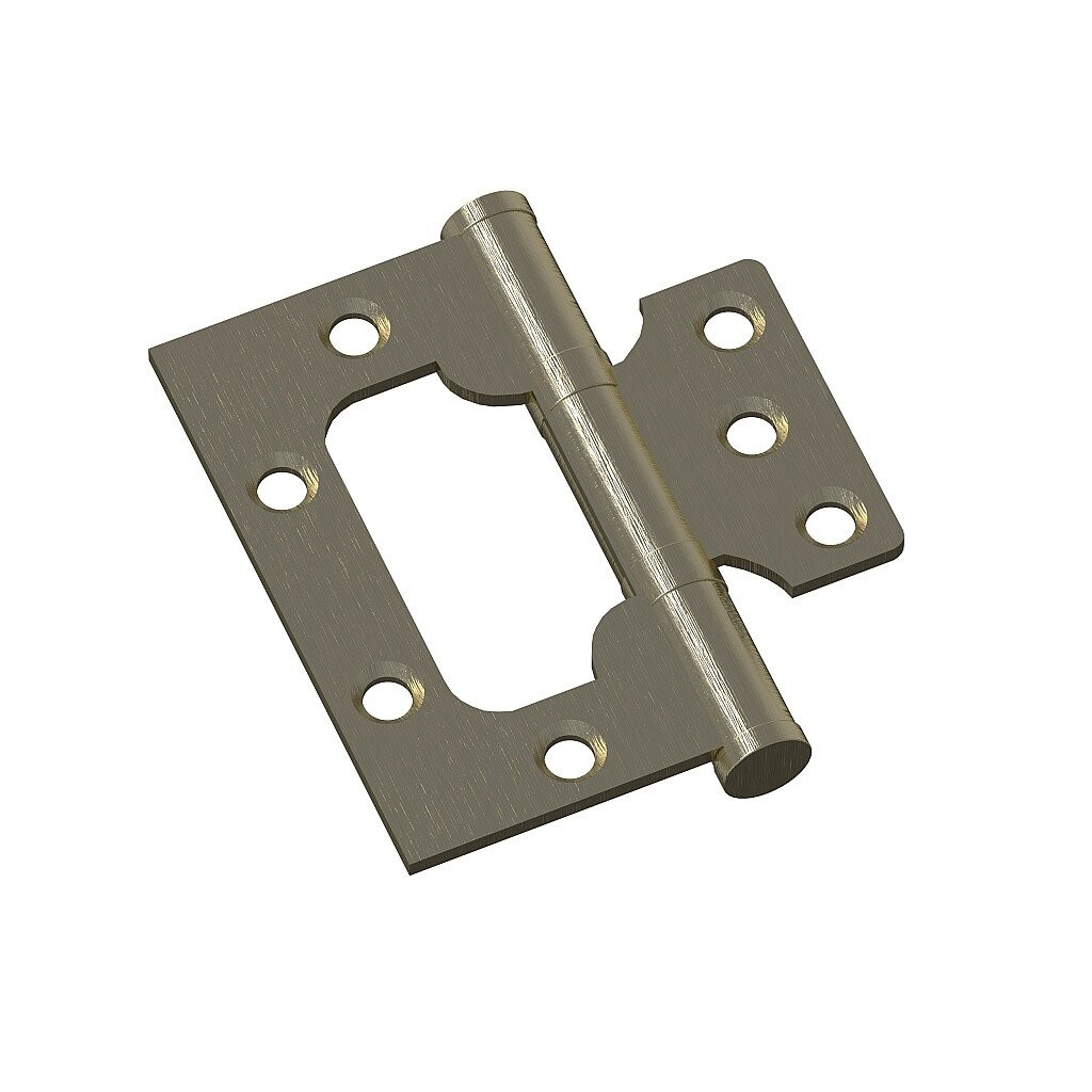 Петля без врезки стальная 2ВВ 75*63*2,5 (универс.) AB Бронза Петля без врезки стальная 2ВВ 75*63*2,5 (универс.) AB Бронза