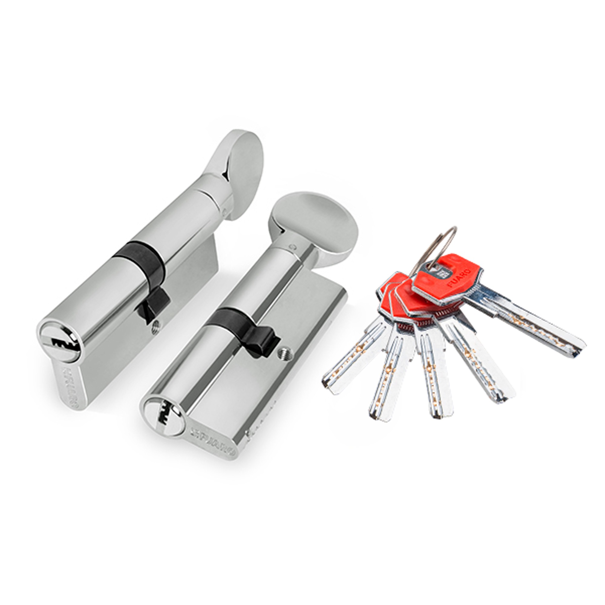 Цилиндровый Fuaro (Фуаро) механизм (D-PRO502/70) D-PRO5002Knob70(30+10+30) CP хром 5Key 