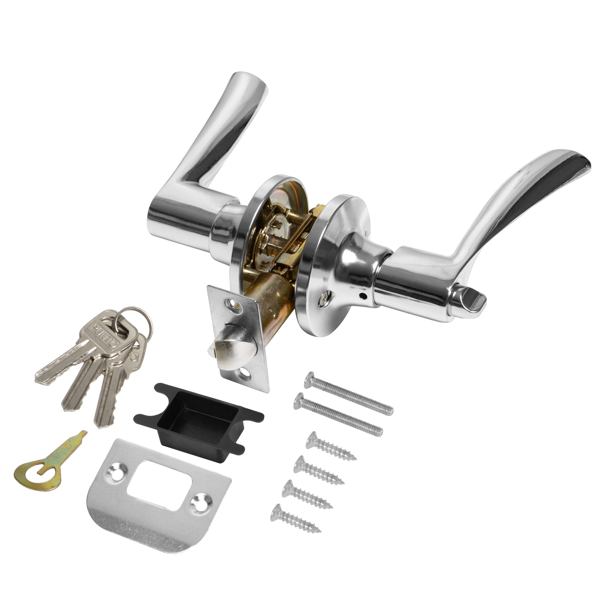 Ручка Punto (Пунто) защелка DK610/BL CP-ET (кл./фик.) хром 