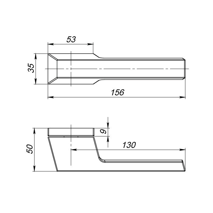 Ручка Armadillo (Армадилло) раздельная K.UCS36.BRICK (BRICK UCS) FSG-39 флорентийское золото Ручка Armadillo (Армадилло) раздельная K.UCS36.BRICK (BRICK UCS) FSG-39 флорентийское золото