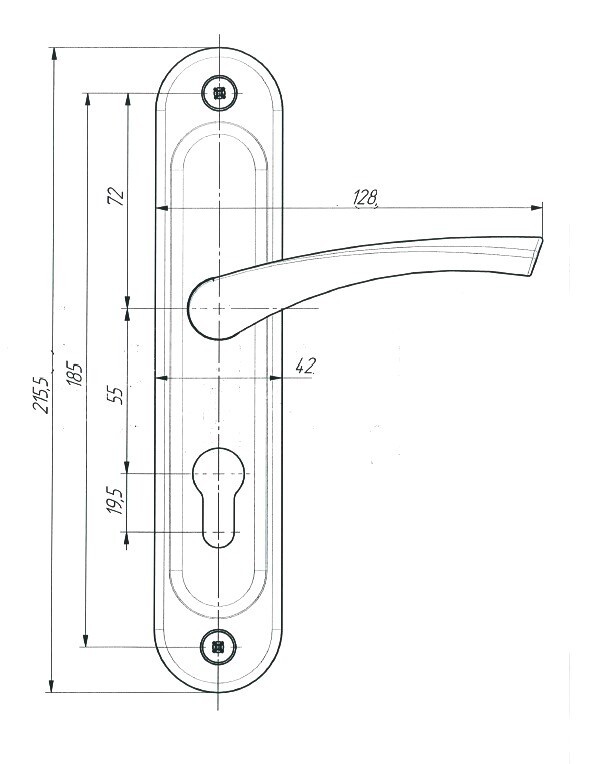 Ручка дверная Zenit (Зенит) на планке РФ1-55.17 (медь) Ручка дверная Zenit (Зенит) на планке РФ1-55.17 (медь)