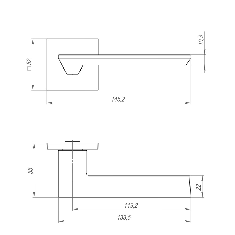 Ручка Ajax (Аякс) раздельная K.JS51.UNITY (UNITY JS) SSG-39 сатинированное золото Ручка Ajax (Аякс) раздельная K.JS51.UNITY (UNITY JS) SSG-39 сатинированное золото