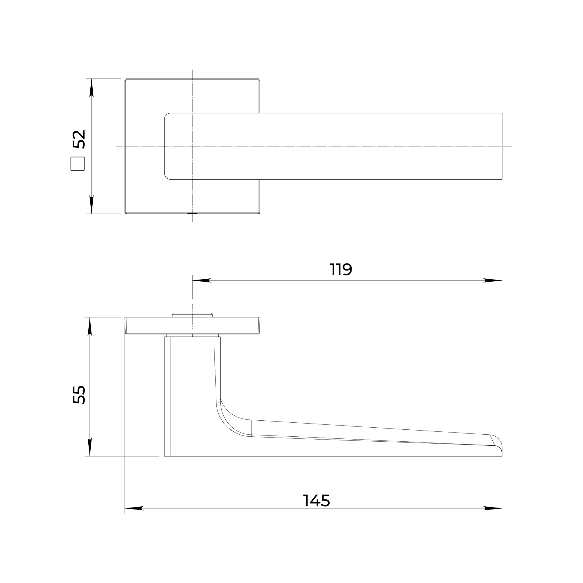 Ручка Ajax (Аякс) раздельная K.JS51.BOND 140mm BL-24 черный Ручка Ajax (Аякс) раздельная K.JS51.BOND 140mm BL-24 черный