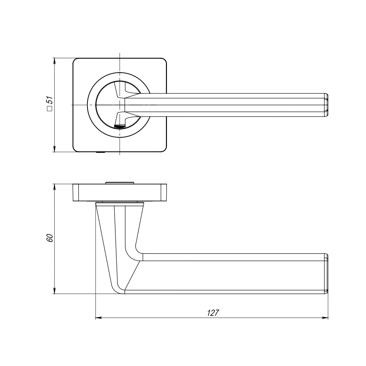 Ручка Ajax (Аякс) раздельная K.JK51.TREND (TREND JK) BL-24 черный 