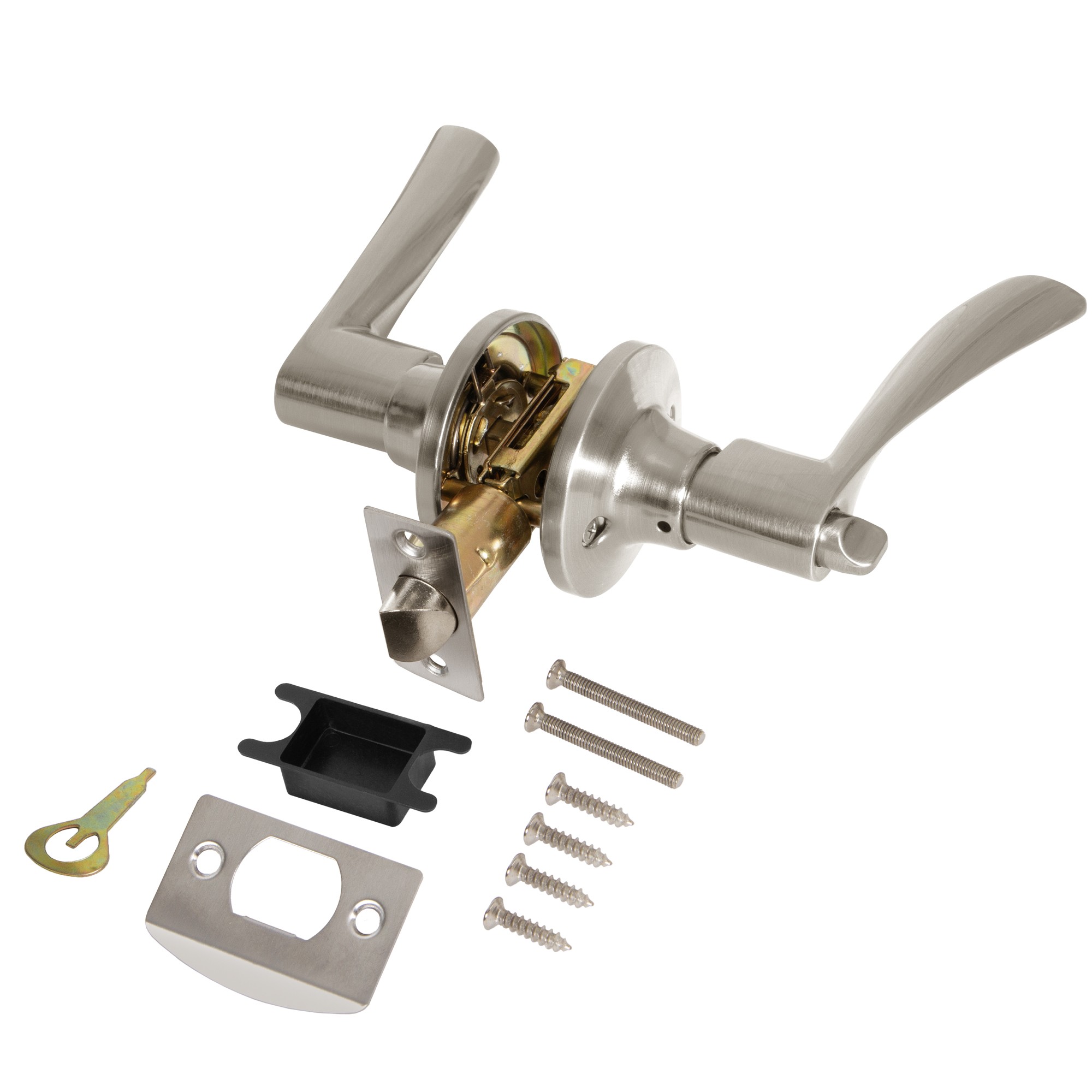 Ручка Punto (Пунто) защелка DK610/BL SN-BK (фик.) мат.никель Ручка Punto (Пунто) защелка DK610/BL SN-BK (фик.) мат.никель