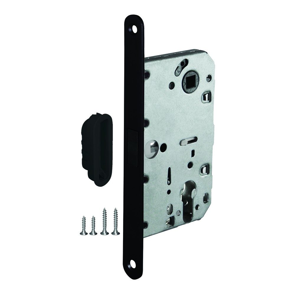 Корпус Ajax (Аякс) врезного замка с защелкой MAGNLN85-50 BL черный Корпус Ajax (Аякс) врезного замка с защелкой MAGNLN85-50 BL черный