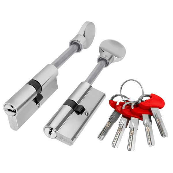 Цилиндровый Fuaro (Фуаро) механизм (D-PRO507/85) D-PRO5007Tang85(50+10+25) CP хром 5Key со штоком 