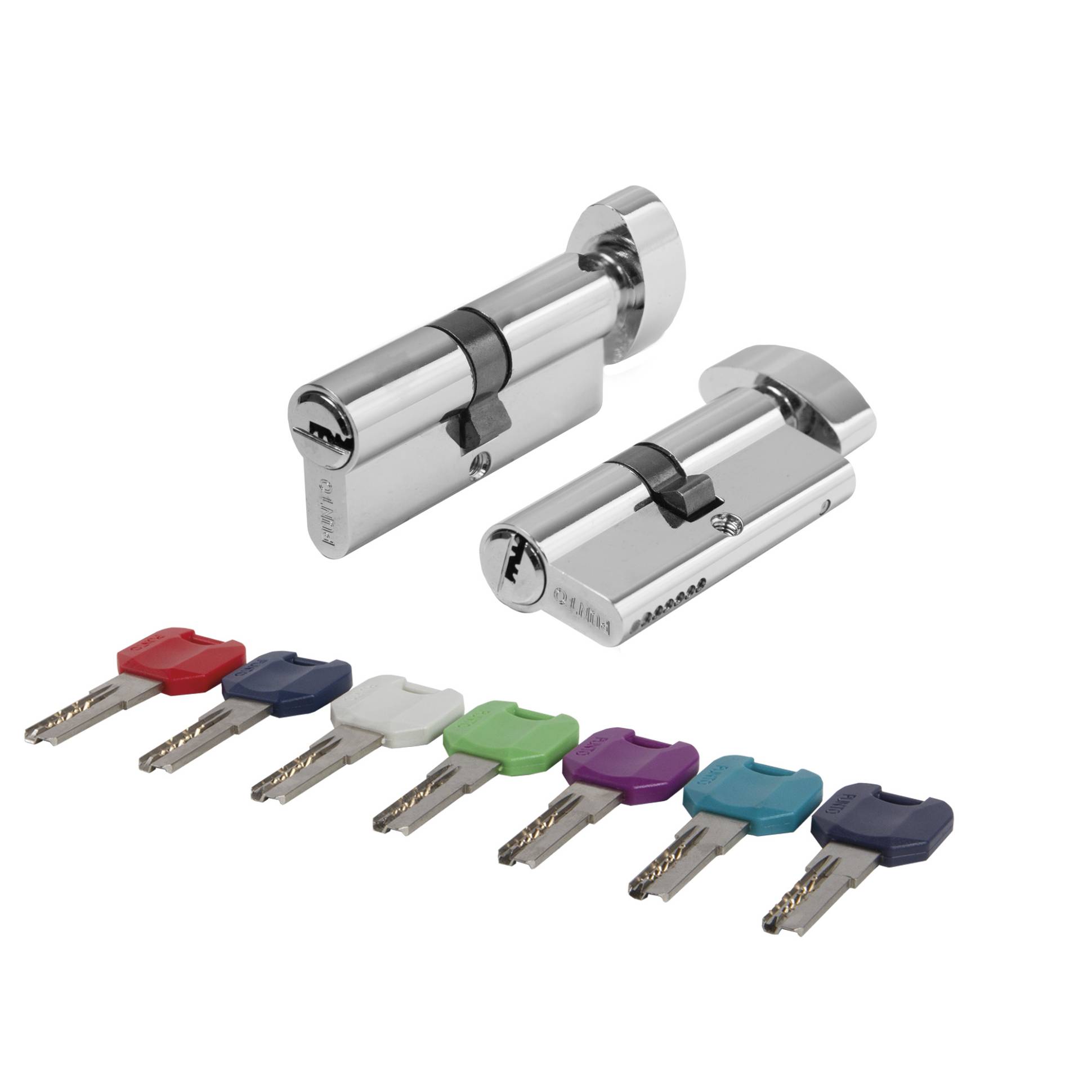 Цилиндровый Punto (Пунто) механизм MaxPro7002Knob60mm(25+10+25) CP хром 7key с вертушкой 