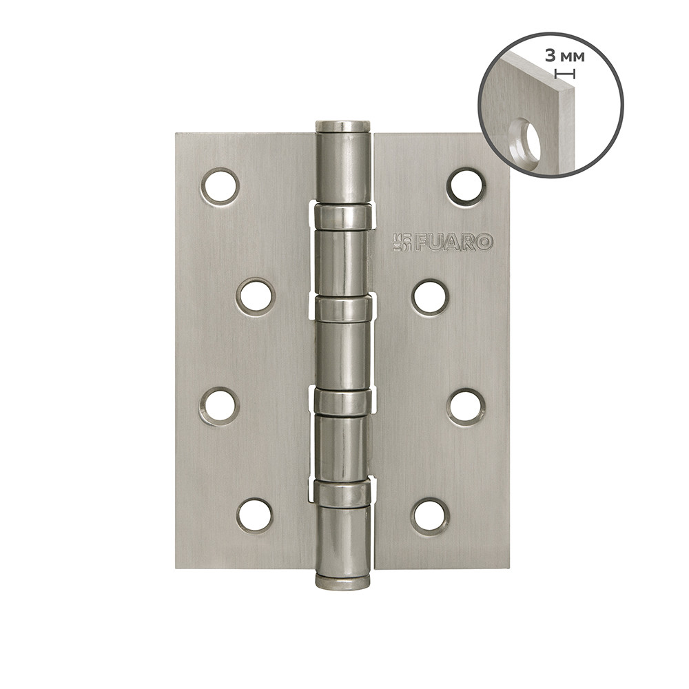 Петля Fuaro (Фуаро) универсальная HEAVY IN4400U SN (матовый никель) 100х75х3 мм Петля Fuaro (Фуаро) универсальная HEAVY IN4400U SN (матовый никель) 100х75х3 мм