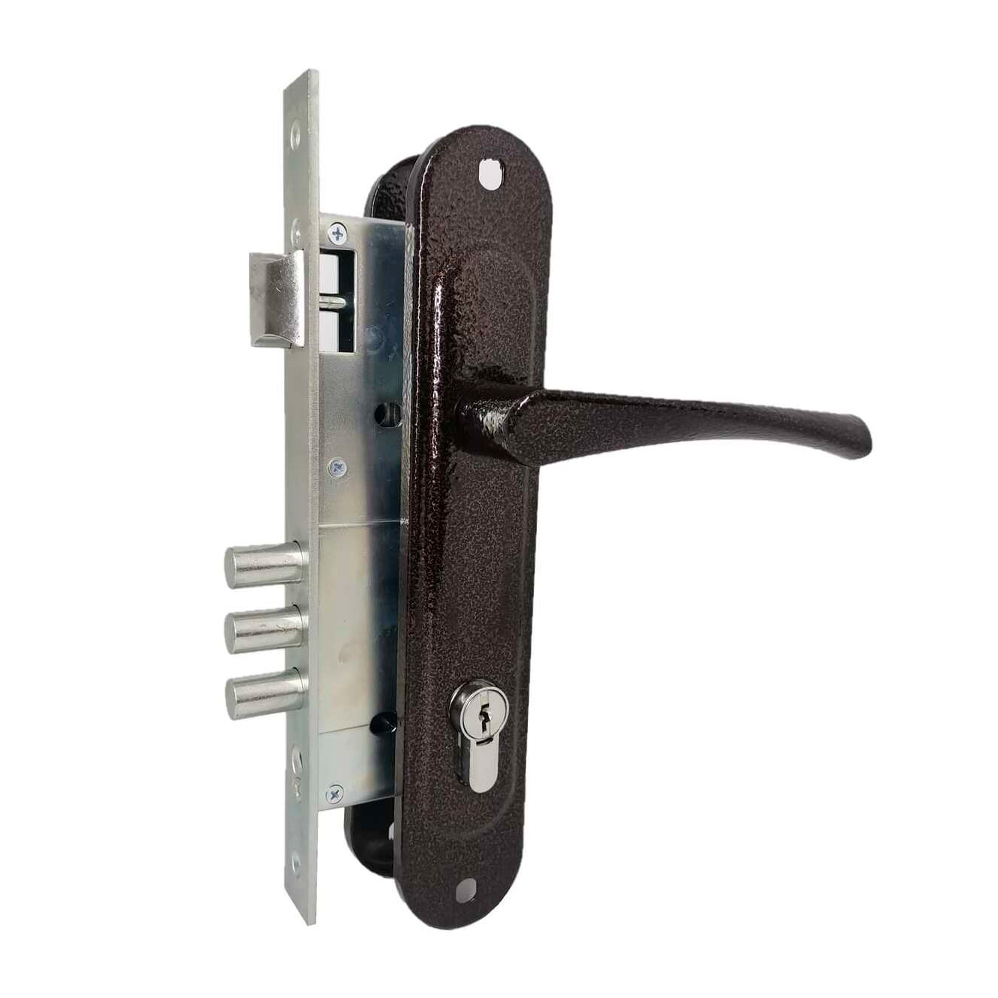 Замок Absolyute (Абсолют) врезной цилиндровый с защёлкой в комплекте с ручкой ЗВ4-85/07 (медь антик), 4 кл. Замок Absolyute (Абсолют) врезной цилиндровый с защёлкой в комплекте с ручкой ЗВ4-85/07 (медь антик), 4 кл.