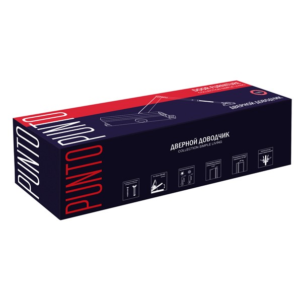 Доводчик Punto (Пунто) дверной SDC2050 BL 75-95 кг (черный) 