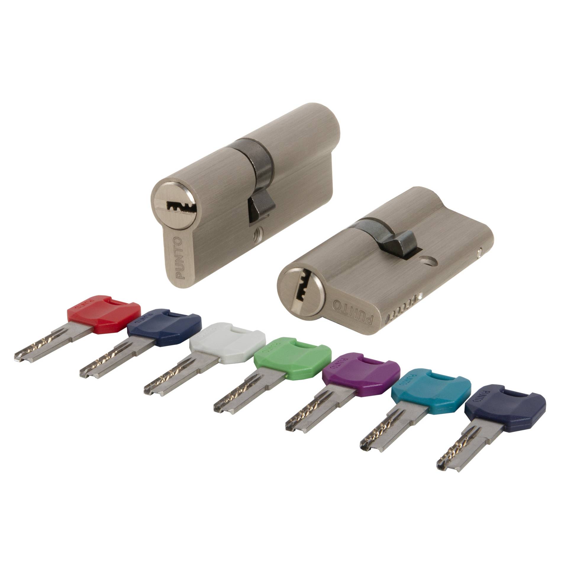 Цилиндровый Punto (Пунто) механизм MaxPro7000Key90mm(30+10+50) SN никель 7key 