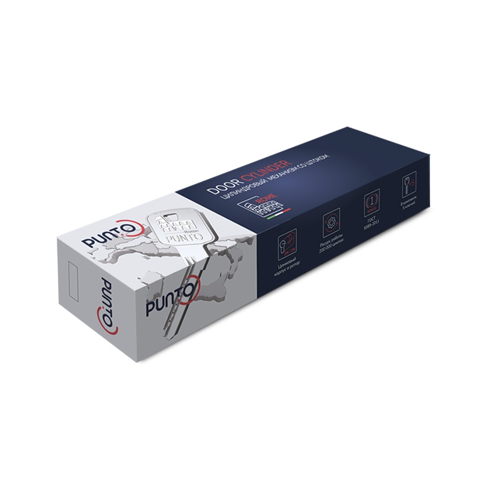 Цилиндровый Punto (Пунто) механизм Z3002Knob100(50+10+40) с вертушкой CP хром 