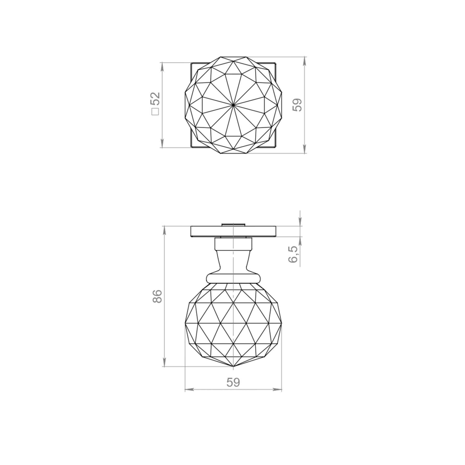 Ручка Armadillo (Армадилло) раздельная K.ART52.D.LUXURY BL-26 черный 
