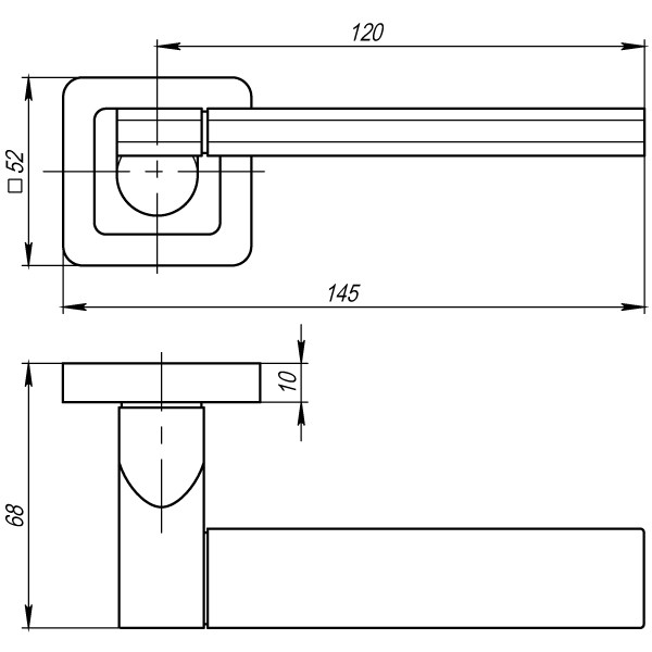 Ручка Punto (Пунто) раздельная K.QR52.GALAXY (GALAXY QR) SN/CP-3 матовый никель/хром Ручка Punto (Пунто) раздельная K.QR52.GALAXY (GALAXY QR) SN/CP-3 матовый никель/хром