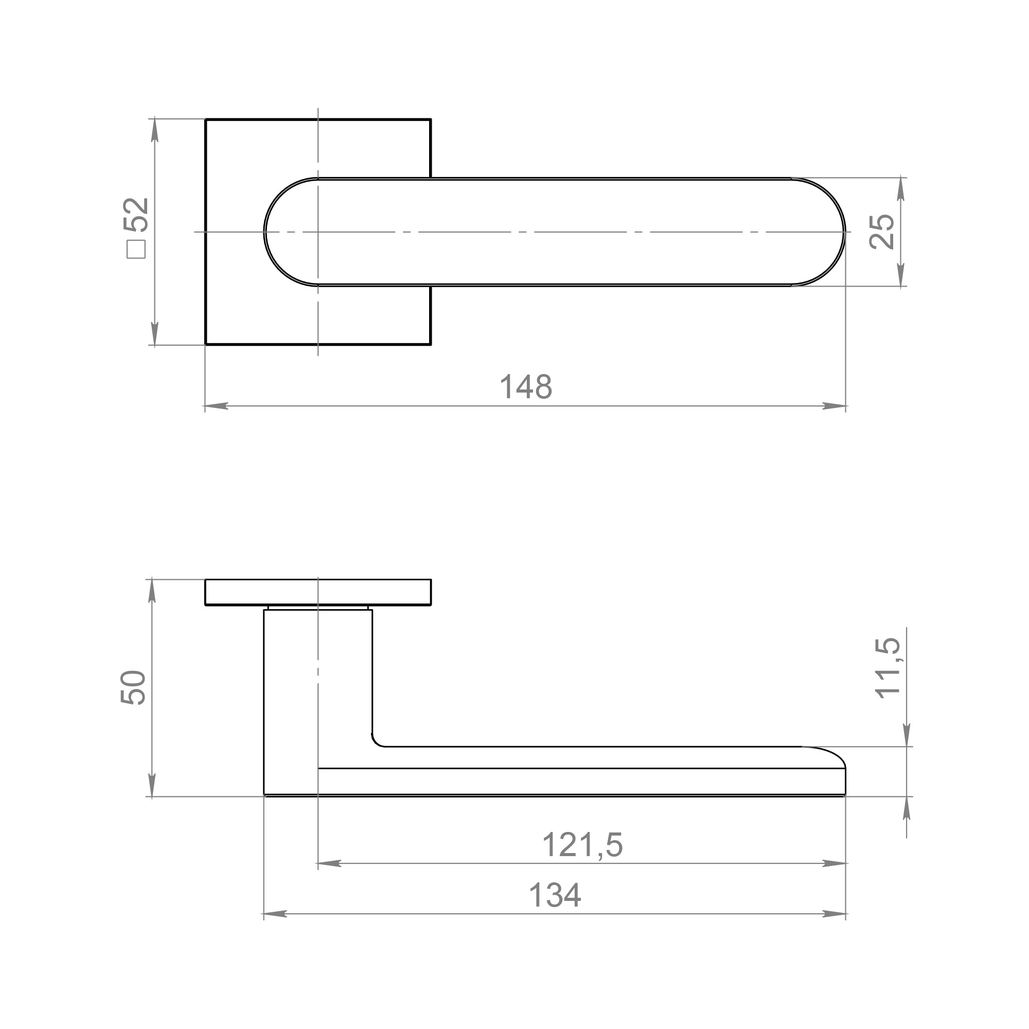 Ручка Ajax (Аякс) раздельная K.JS51.STAGE (STAGE JS) SN-3 матовый никель 