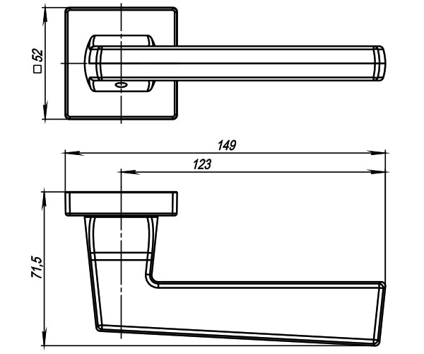 Ручка Armadillo (Армадилло) раздельная K.USQ52.GROOVE (GROOVE USQ5) BB/SBB-17 кор.бронза/мат.кор.бронза 