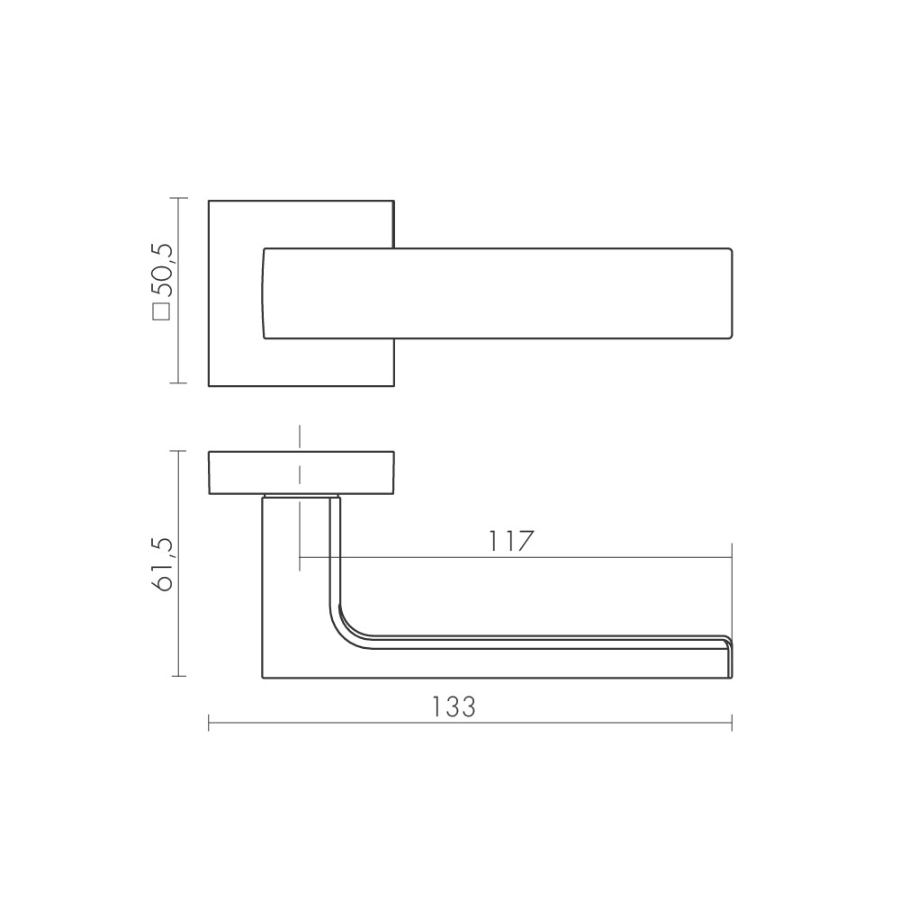 Ручка Fuaro (Фуаро) раздельная K.DM51.Straight (Straight DM) WH-19 белый 