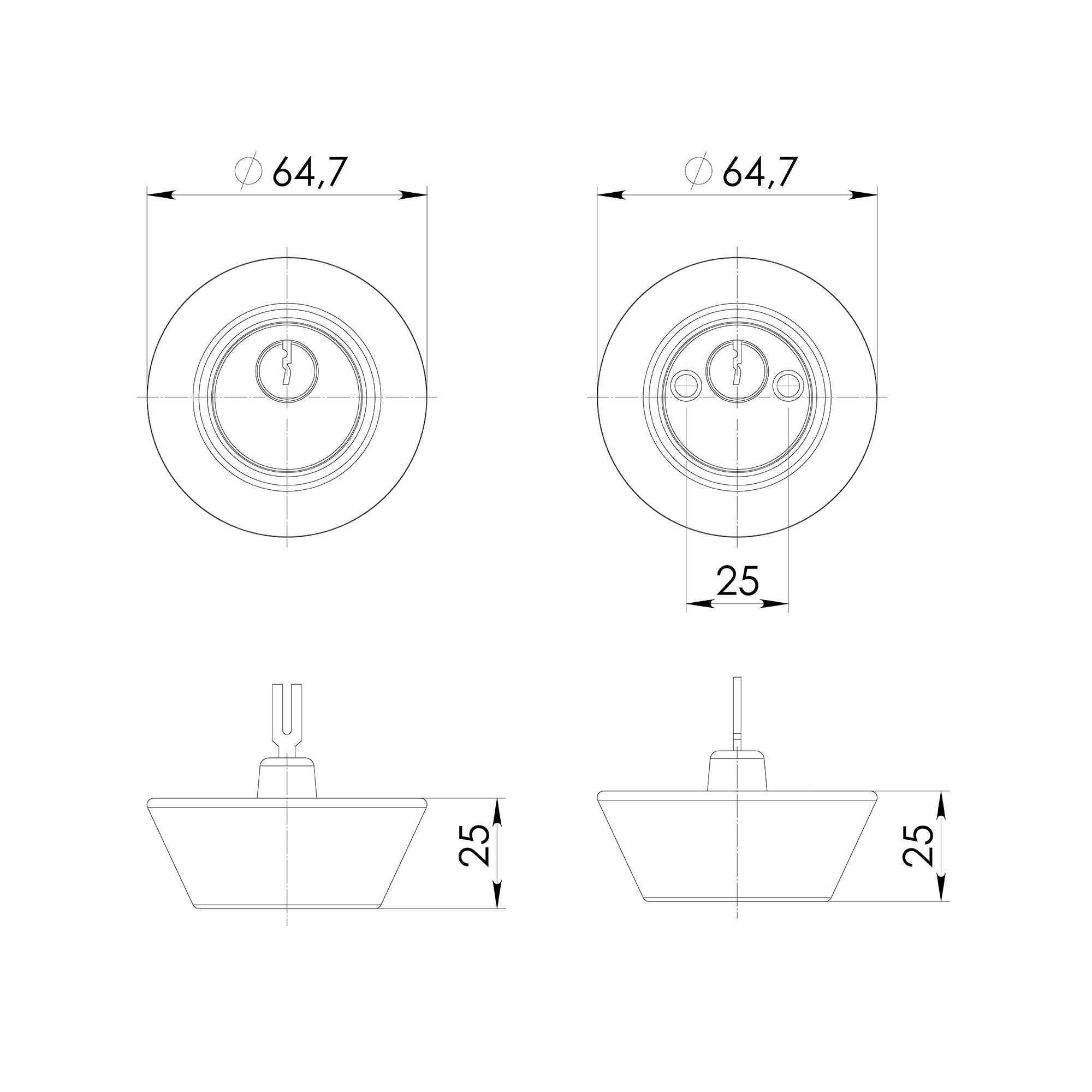 Замок Ajax (Аякс) врезной DK.001 ET BL черный Замок Ajax (Аякс) врезной DK.001 ET BL черный
