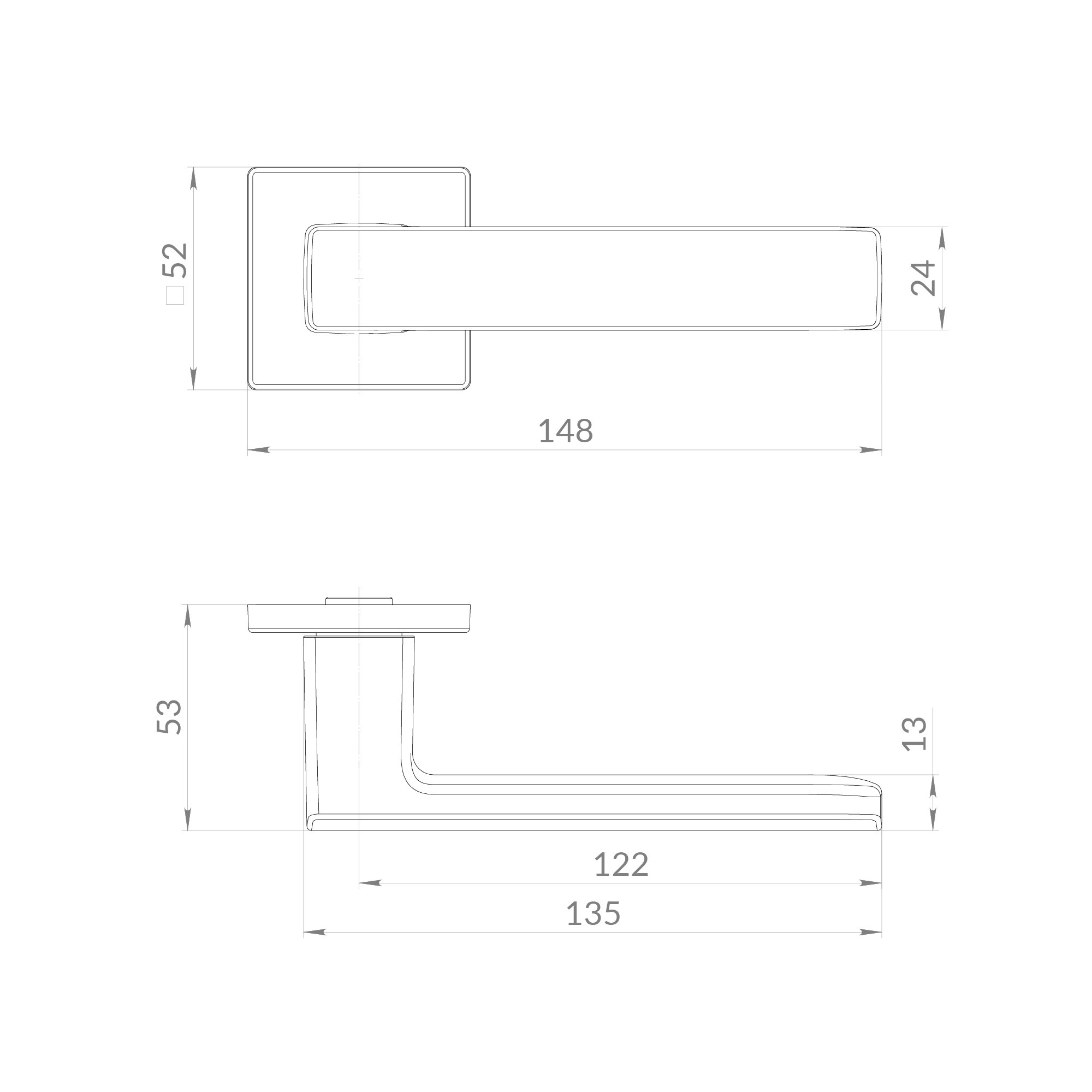 Ручка Punto (Пунто) раздельная K.EST.Q52.MEGA BL-24 черный Ручка Punto (Пунто) раздельная K.EST.Q52.MEGA BL-24 черный