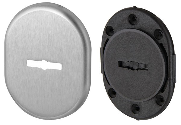 Декоративная накладка Armadillo (Армадилло) на сувальдный замок со шторкой PS-DEC CT (ATC Protector 1) SC-14 Матовый хром 