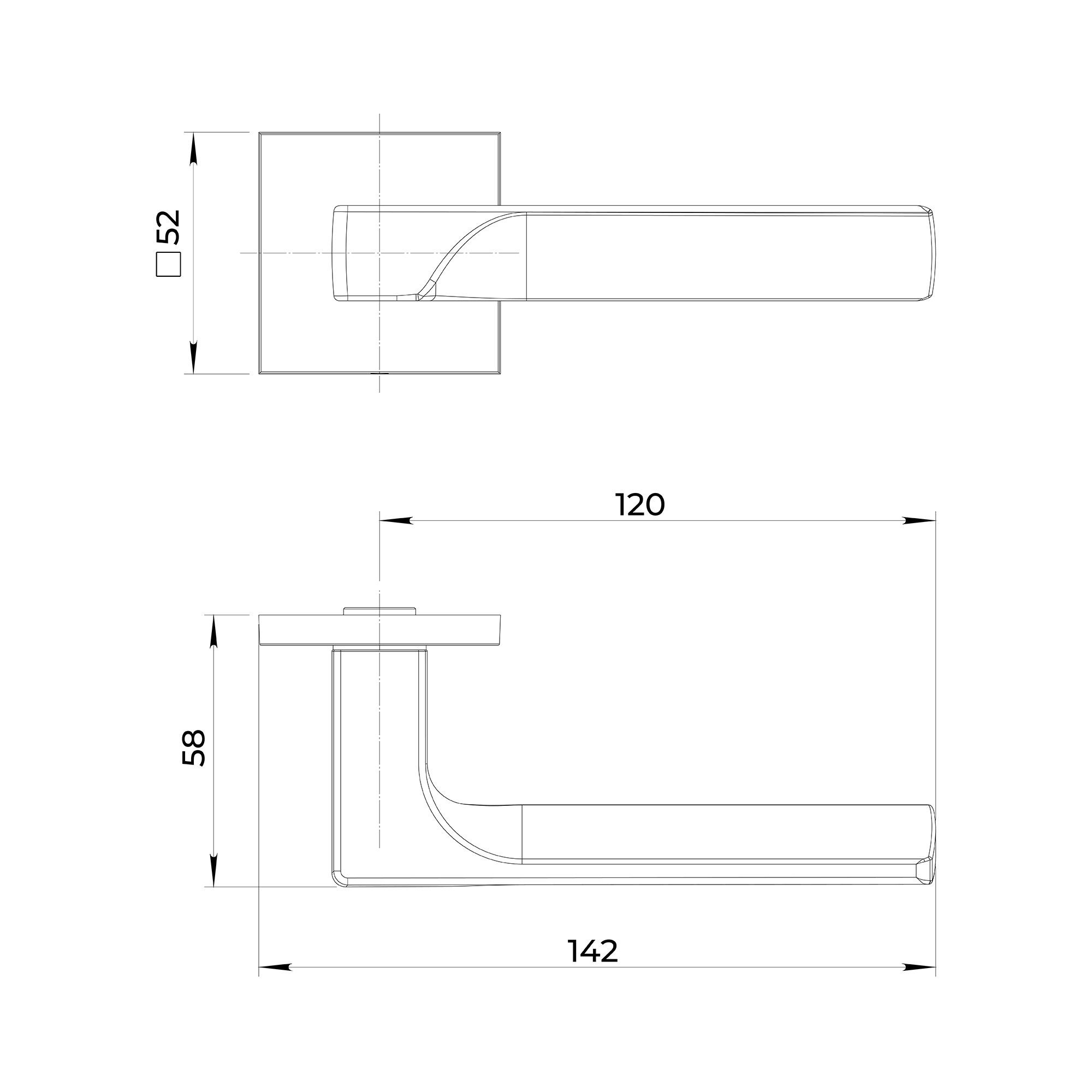 Ручка Ajax (Аякс) раздельная K.JS51.ALETTO BL-24 черный Ручка Ajax (Аякс) раздельная K.JS51.ALETTO BL-24 черный