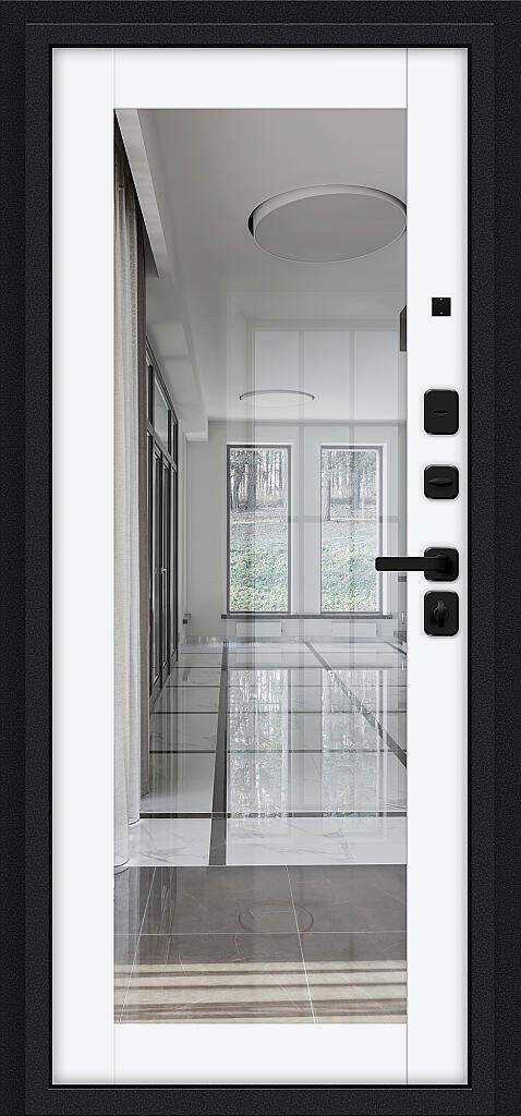 Флэш МФ/SBlack Букле черное/White Silk