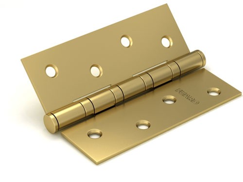 Петля Fuaro (Фуаро) универсальная IN5400U-BL SB (4BB/BL 125x75x2,5) мат. золото БЛИСТЕР 